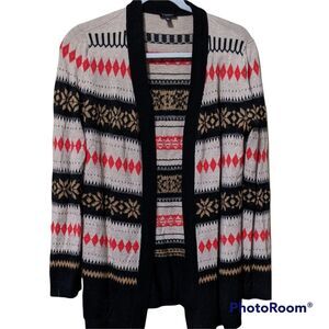 Talbots cardigan size XP wool mohair faire isle sweater jacket holiday festive